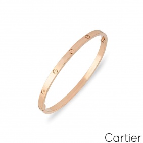 Cartier Rose Gold Plain SM Love Bracelet Size 15 B6047315 Cartier Rose Gold Plain SM Love Bracelet Size 15 B6047315